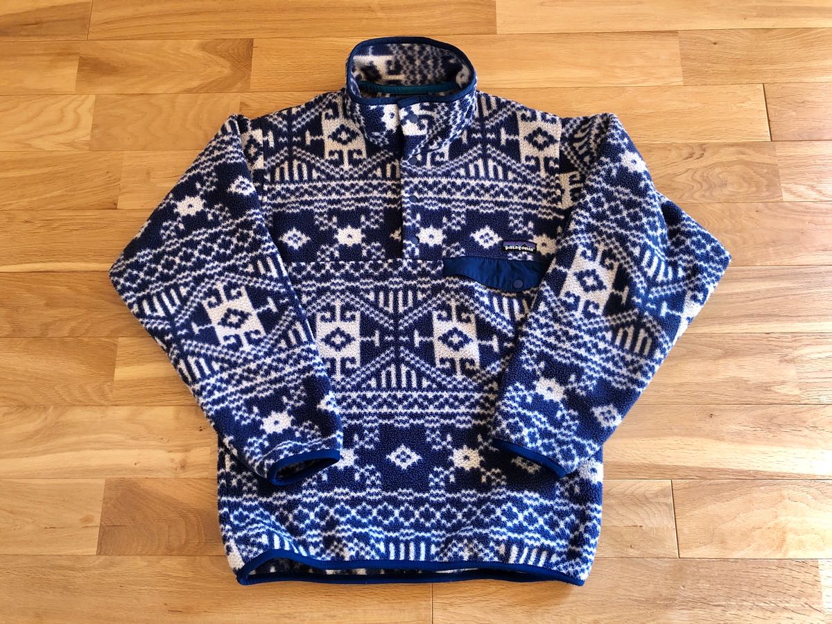 【美品】パタゴニア シンチラ スナップT プルオーバー 雪柄 XS_1