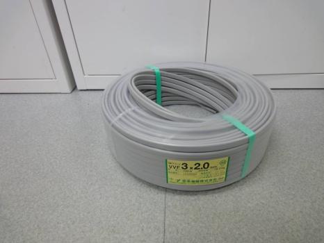 □ ①弥栄電線 VVF（鉛フリー） ケーブル 3×2.0㎜ 100M 未使用品 激安１円スタート □