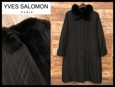 定価20万以上 フランス製 美品 YVES SALOMON イヴサロモン ラビット 