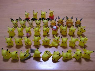ポケモンキッズ 指人形・他 ピカチュウ・ピチュウ・ライチュウ 40体