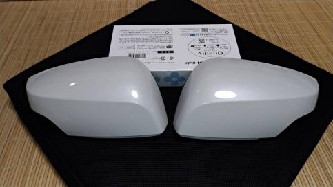 ★☆新車外し レヴォーグ WRX STI/ S4 インプレッサ フォレスター 純正ドアミラーカバー 純正OPアクセサリー クリスタルホワイトパール☆★