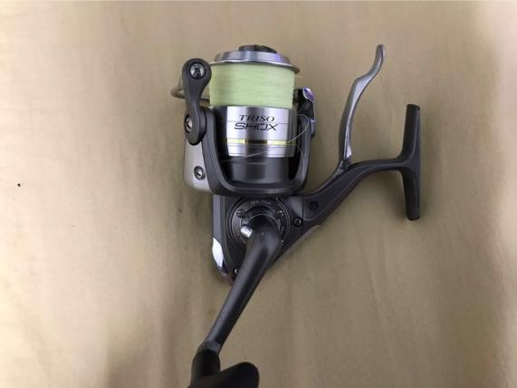 ジャンク トライソSHOX スピニングリール レバーブレーキ フィッシング