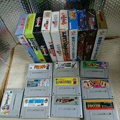 中古」？スーパーファミコンソフト箱説あり10本 箱説無し10本
