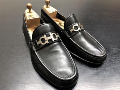 フェラガモ Ferragamo 7.5EE 定番 ガンチーニ ローファー スリッポン