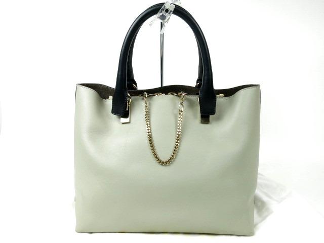 67120★1円スタート★本物★クロエ★Chloe☆中極美品★ハンドバッグ★レザー★レディース★バイカラー★ ブランド名