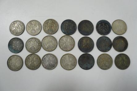 鳳凰五十銭銀貨21枚 小型50銭銀貨 21枚 鳳凰50銭銀貨 大正・昭和 いろいろ ☆コレクター