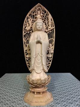 総柘植材 特上彫り 木彫仏像 仏教美術 お釈迦さん 限定セール，大得価