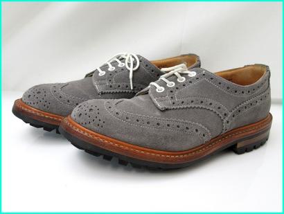 格安，限定セール 78308 Tricker's/トリッカーズ スエード ウイングチップシューズ M7292 7.5/メンズ25.5cm相当/グレー(UK7.5)｜売買されたオークション情報、yahooの商品情報をアーカイブ公開 - オークファン UK7.5