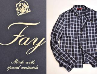 定価６万■FAY　フェイ　イタリア製チェックバイカーブルゾン　L　新品
