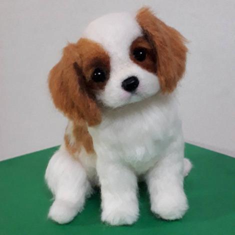 羊毛フェルト 犬 キャバリア 子犬