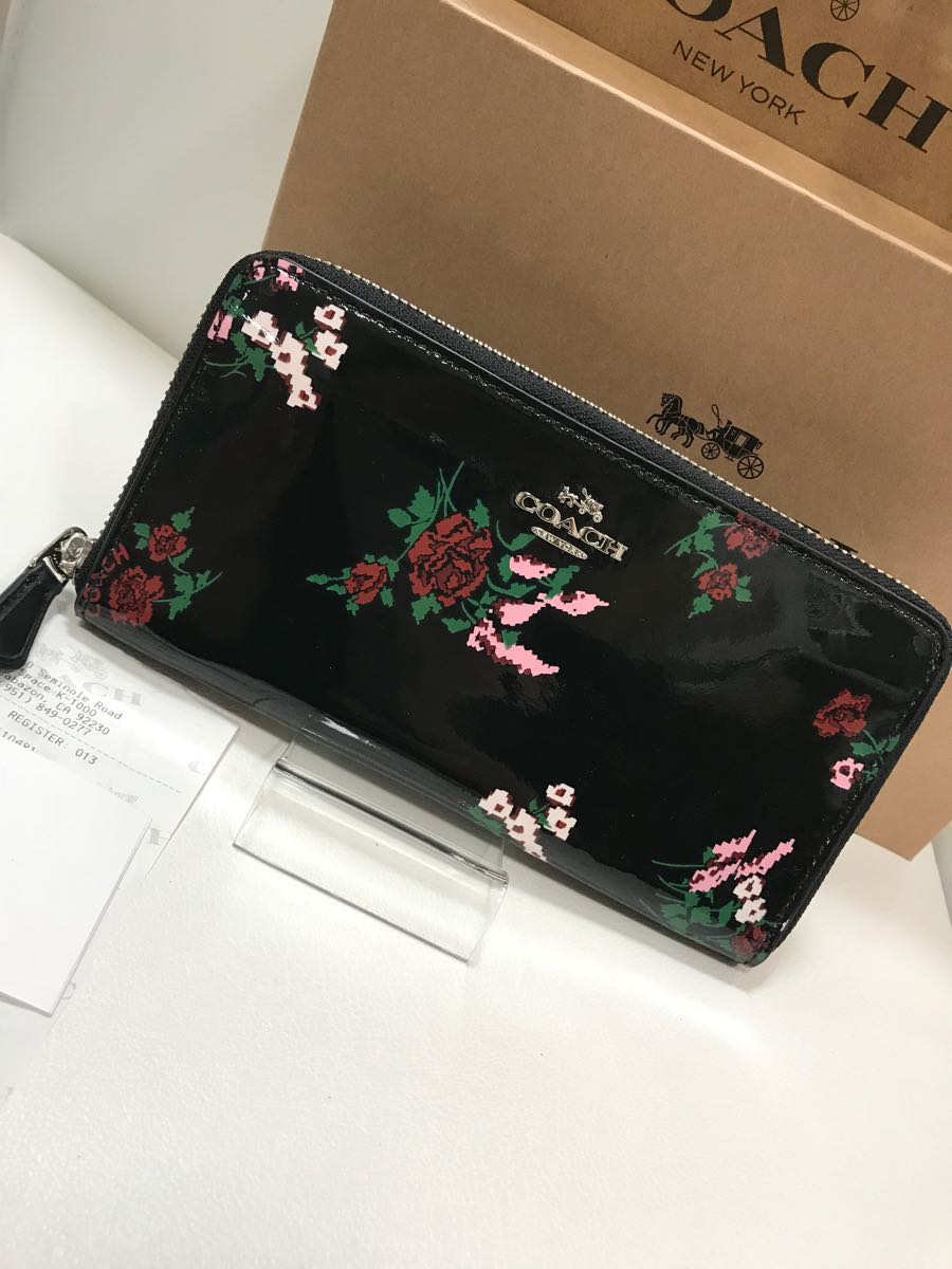 人気SALE，最新作 新作 直営店購入 coach 長財布 花柄 ピンク コーチ 26964 黒 花柄 コーチ長財布 新色 フローラル 花柄 えなメス f26964(女性用財布)｜売買されたオークション情報、yahooの商品情報をアーカイブ公 服飾小物