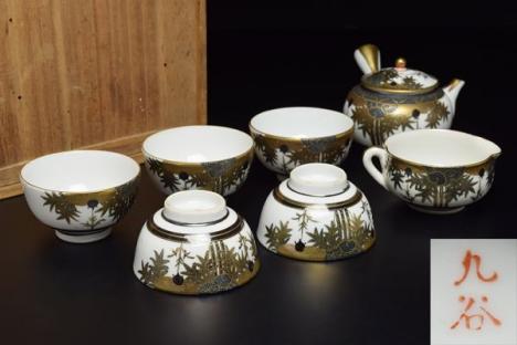 煎茶道具 茶器 | 急須 茶具 造 茶道具 備前焼 - 在銘 青粒 金襴手 煎茶