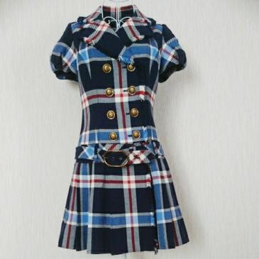 100%新品，本物保証 バーバリーブルーレーベル ダブルボタン 切替チェックワンピース(ワンピース)｜売買されたオークション情報、yahooの商品情報をアーカイブ公開 - オークファン 女性用