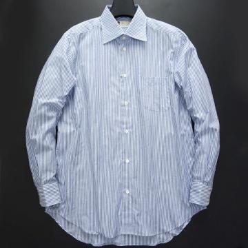 【限定セール，本物保証】 五大陸 コットンリネン春夏ロンドンストライプドレスシャツ43青&times;白 I19936 gotairiku ビジネス レギュラーカラー 日本製 メンズ(XLサイズ以上)｜売買されたオークション情報、yahooの商品情報 ドレスシャツ、ワイシャツ