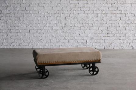 インダストリアル，滑車，ソファー，1人掛け，工業系，イス，台車，SOFA，INDUSTRIAL，検索)，vintage，antique，ヴィンテージ，格安，オットマン，