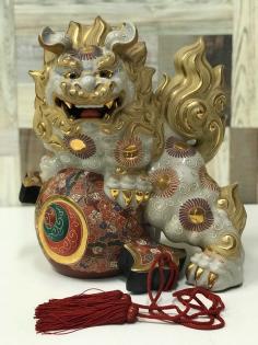 九谷焼 双仙 狛犬 獅子 高さ37.5cm 九谷焼 【公式通販】