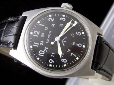 超貴重な。手巻きの。ミリタリークロノゼンマイ切れにてジャンク ゼニス ZENITH ミリタリー アーミー パイロット 手巻き ウォッチ