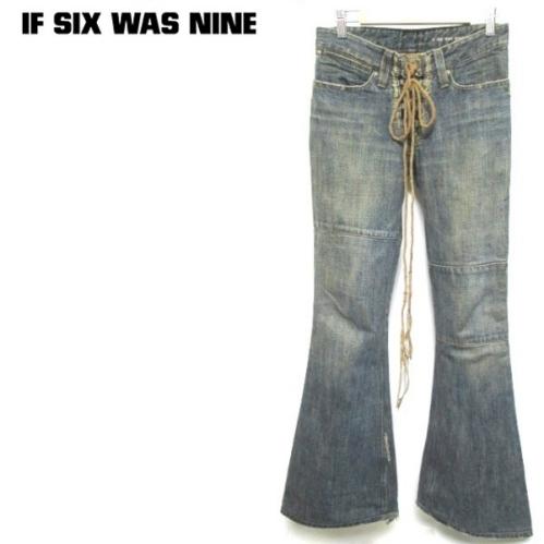 名作 ifsixwasnine イフシックスワズナイン LACE UP DENIM PANTS