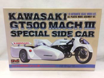 未組立 1/8 ナガノ カワサキ GT500 マッハⅢ スペシャルサイドカー