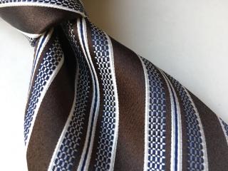 美品】ERMENEGILDO ZEGNA エルメネジルド ゼニア ネクタイ ブラウン 茶