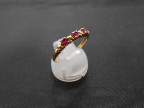 ピンク石 ダイヤ リング 指輪 11.5号 k18 大網てんとう虫 品番6620