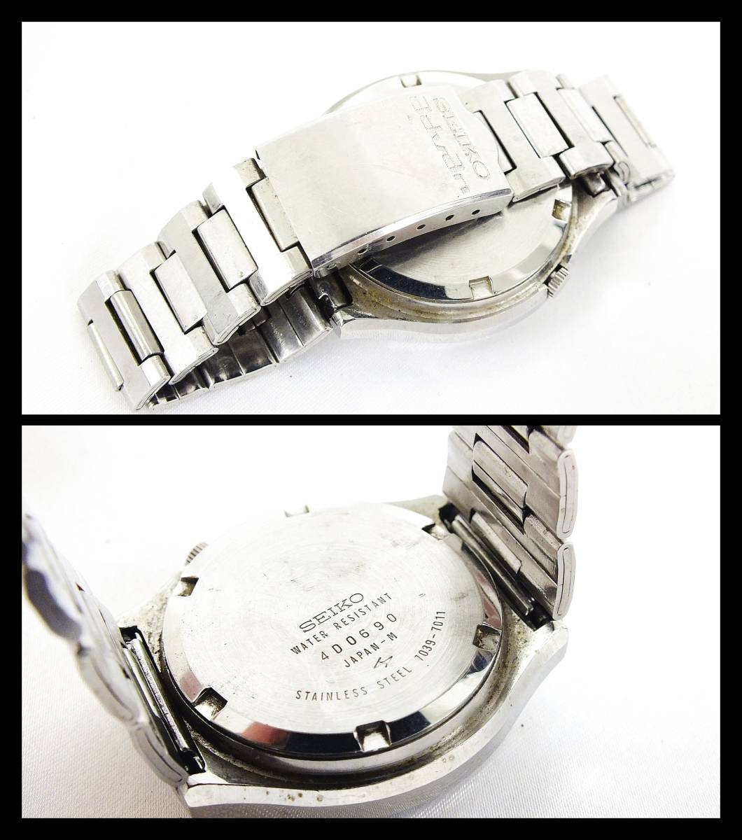 SEIKO セイコー advan 7039-7011 Silver wave 2628-0060 KING QUARTZ 
