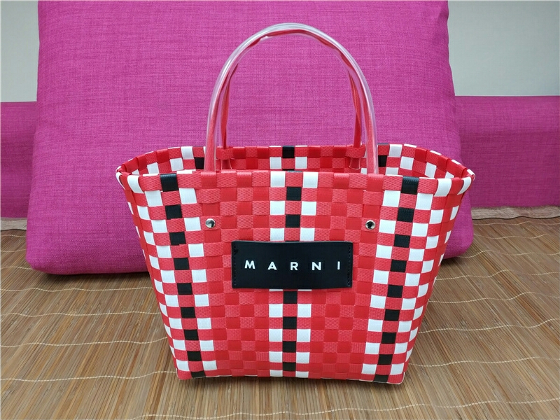 新品】.MARNI マルニ フラワーカフェ カゴバッグ マーケット