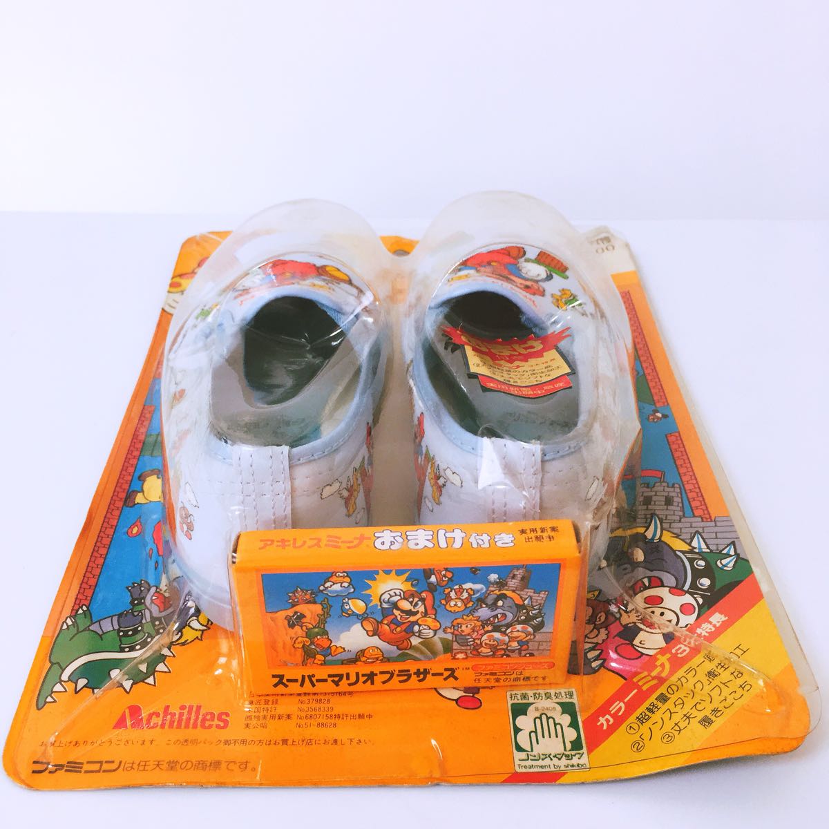 1986年製☆缶バッジおまけ付き☆スーパーマリオブラザーズ☆アキレス