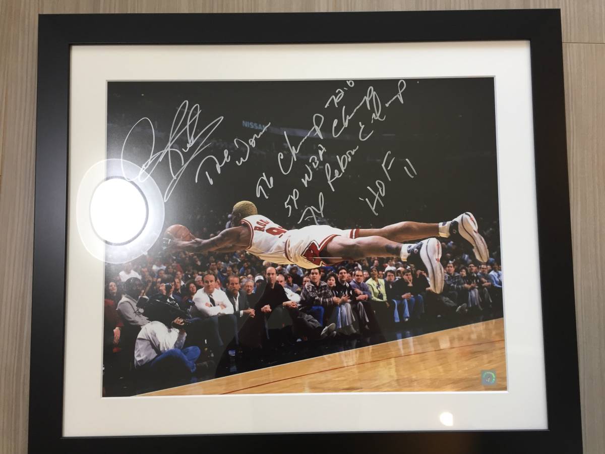 デニスロッドマン RODMAN レア シカゴ ブルズ Bulls サイン 証明書付 