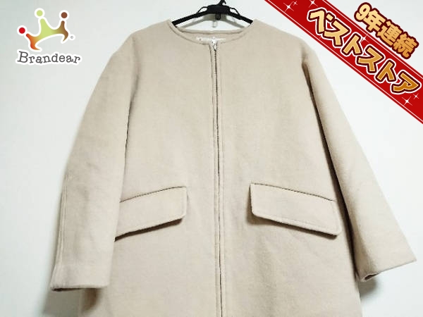 スピック&スパン Spick&Span コート サイズ38 M ベージュ レディース 冬物/ジップアップ 新品同様 0 コート \u0026 「Spick スパン） ゆったり