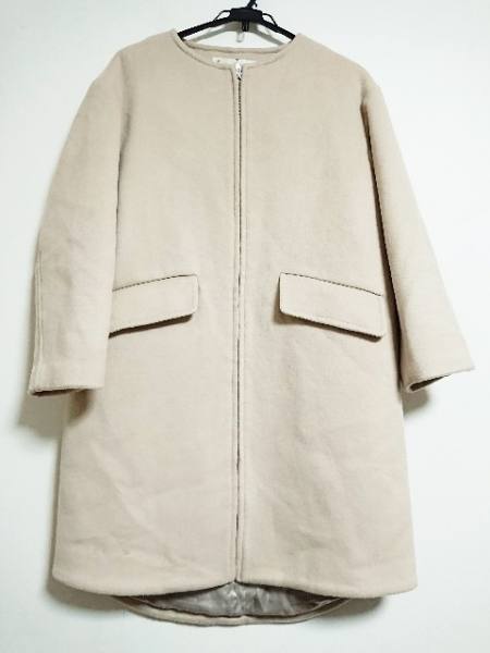 スピック&スパン Spick&Span コート サイズ38 M ベージュ レディース 冬物/ジップアップ 新品同様 0 コート \u0026 「Spick スパン） ゆったり