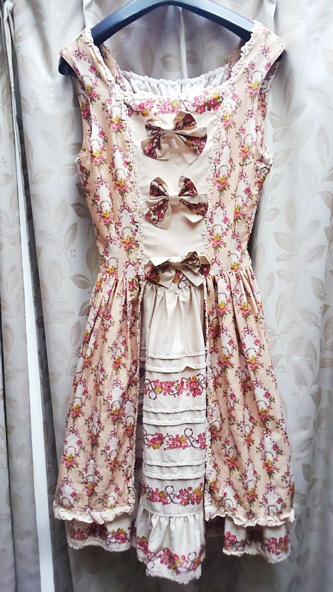 Innocent World イノセントワールド 薔薇とリボン柄ジャンパー  