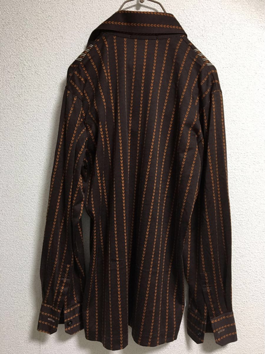 70s ヴィンテージ ポリシャツ 70s ヴィンテージ 総柄 sportswear distinctive L