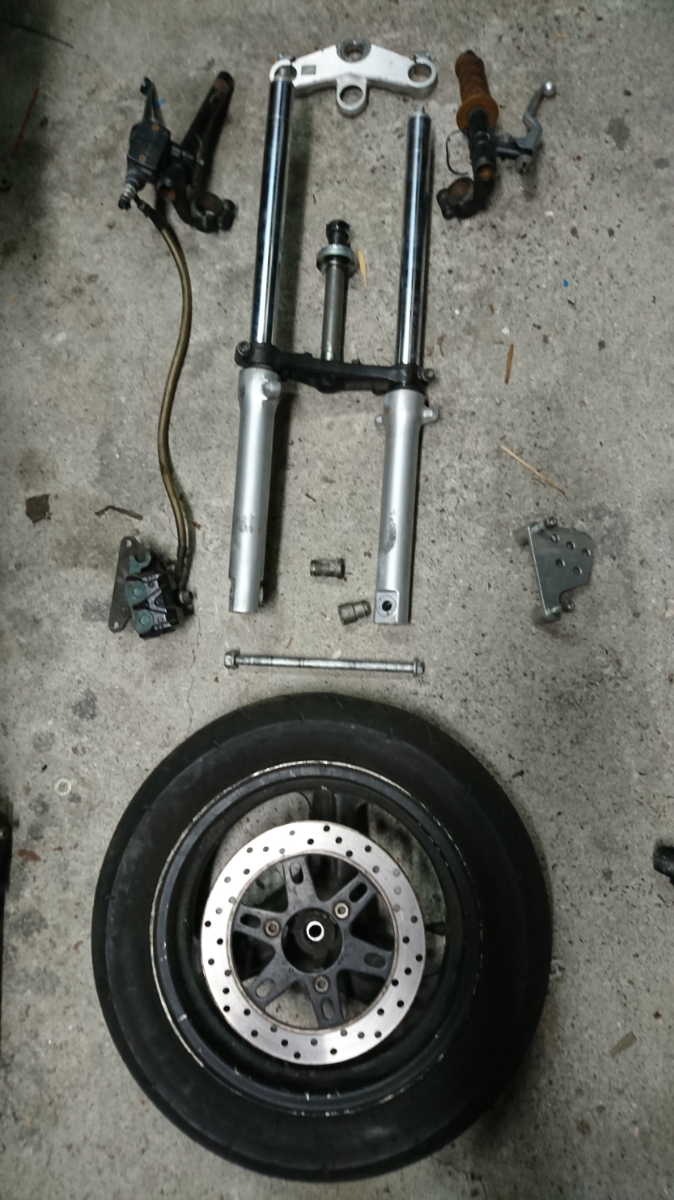 ☆NSR50/80 後期フロントフォーク ＋ イニシャルアジャスター 稼働品