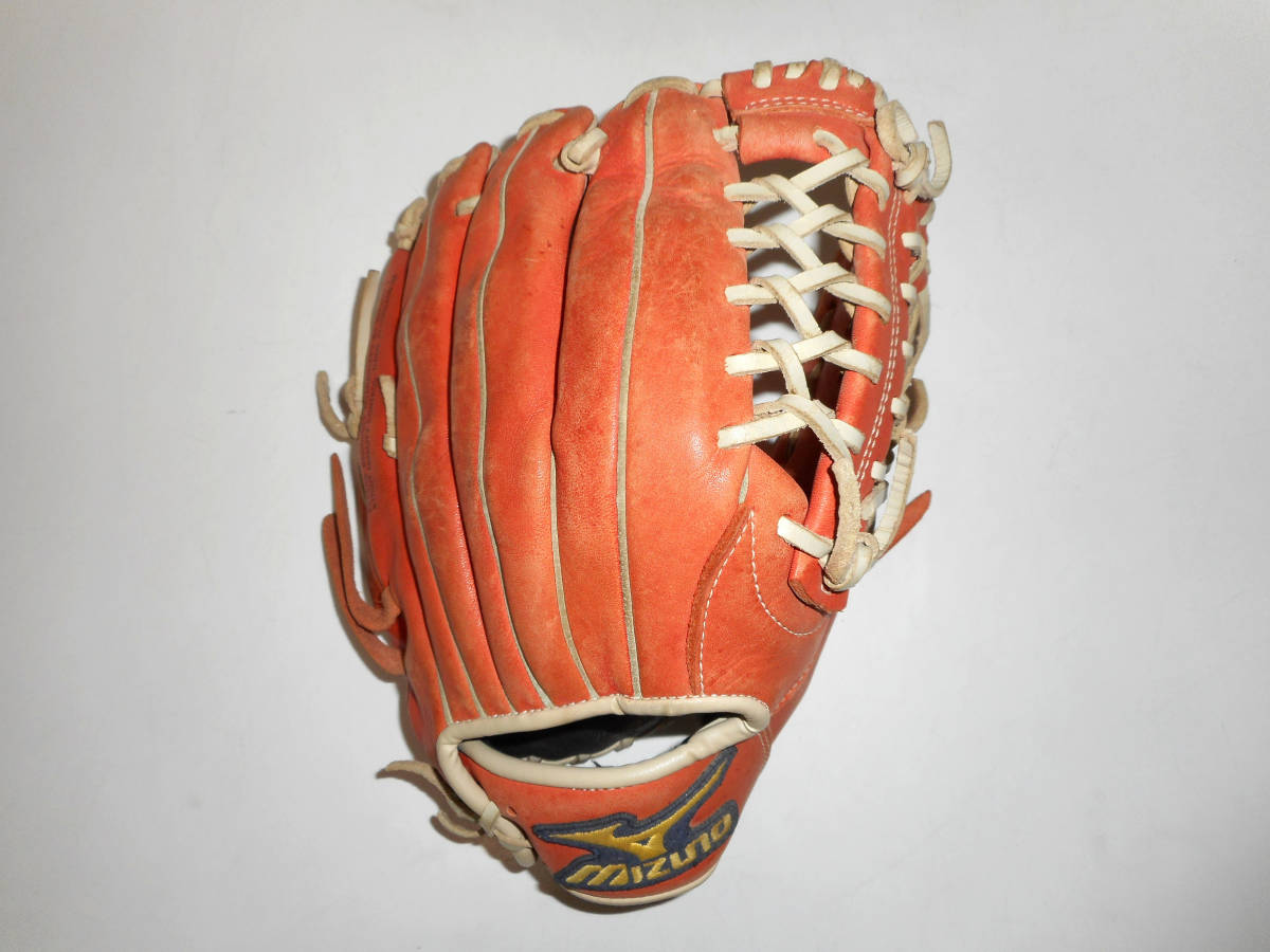 MIZUNO ミズノ 右利き用 グローブ オレンジ （3E 大人用 グローブ