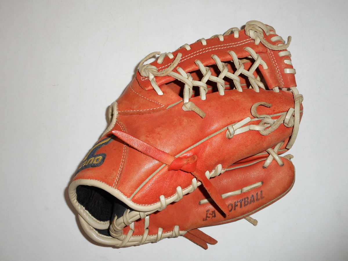 MIZUNO ミズノ 右利き用 グローブ オレンジ （3E 大人用 グローブ