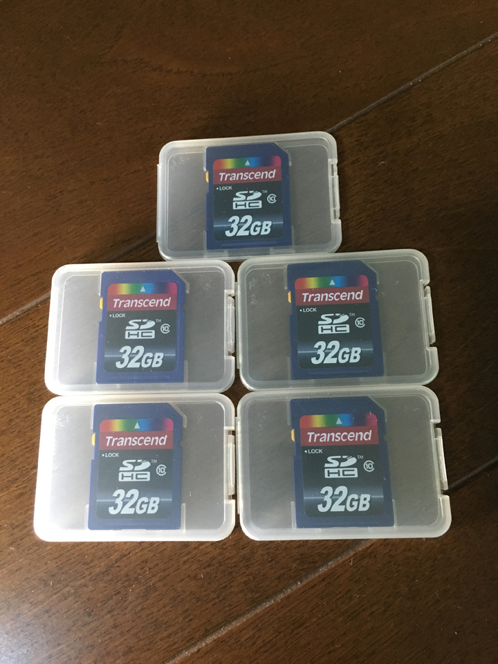 トランセンド　SDHCメモリーカード　32G クラス10　中古５枚セット_1