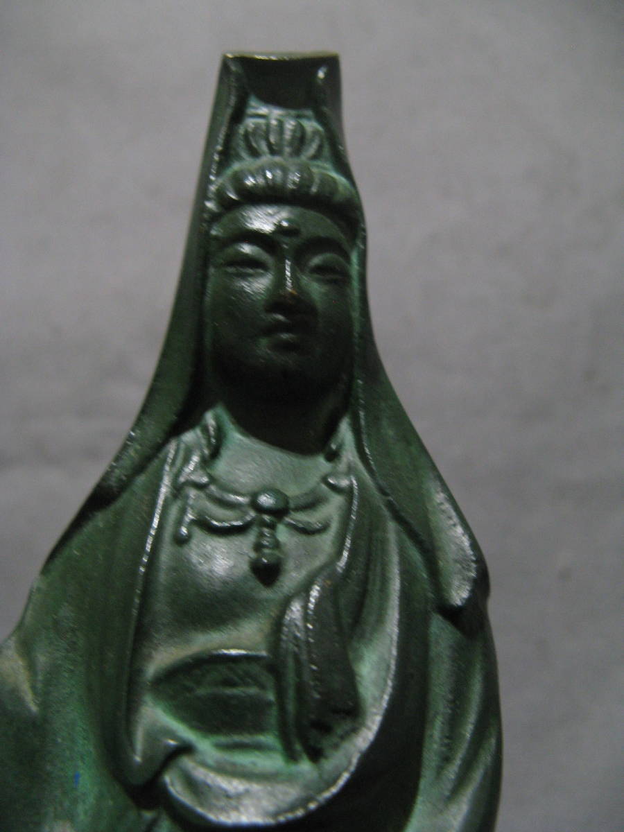 マリア 観音菩薩像/ 仏像.仏様.骨董品.仏像芸術 骨董 仏像 観音様 真鍮？ マリア像 隠れキリシタン 弘法大師 親鸞聖人