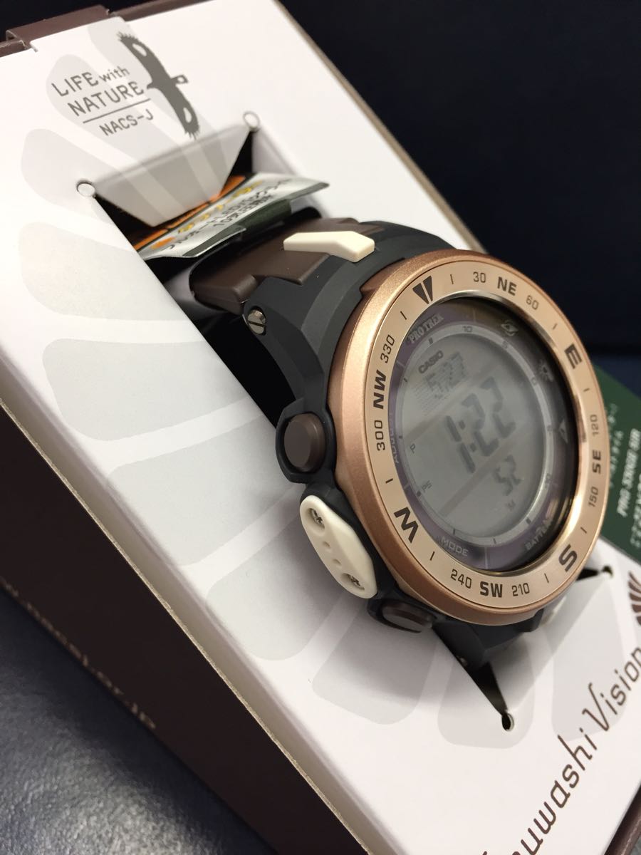 ★★1円～新品・PROTREK・トリプルセンサー・PRG-330GE-5JR・イヌワシヴィジョン日本自然保護協会・ソーラー・温度・高度・気圧・コンパス_3