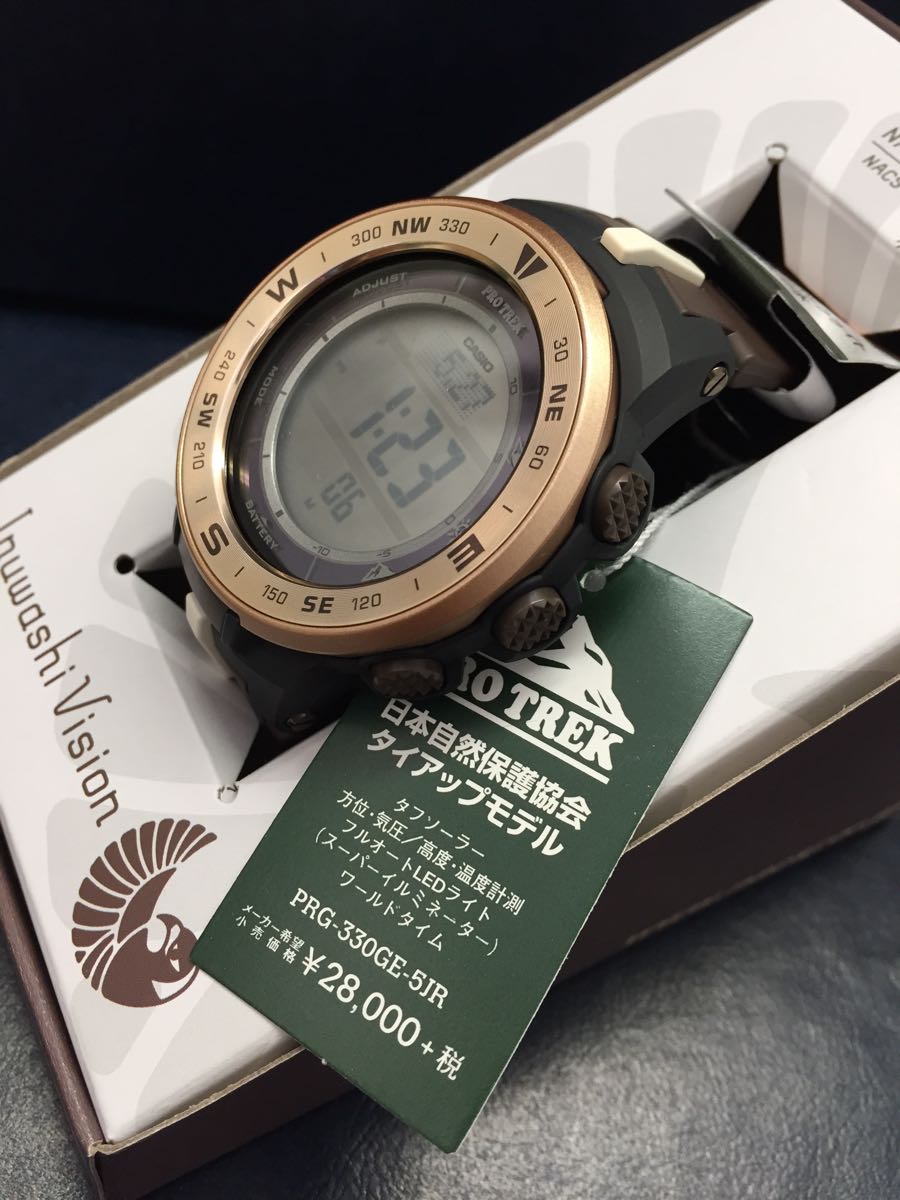 ★★1円～新品・PROTREK・トリプルセンサー・PRG-330GE-5JR・イヌワシヴィジョン日本自然保護協会・ソーラー・温度・高度・気圧・コンパス_4