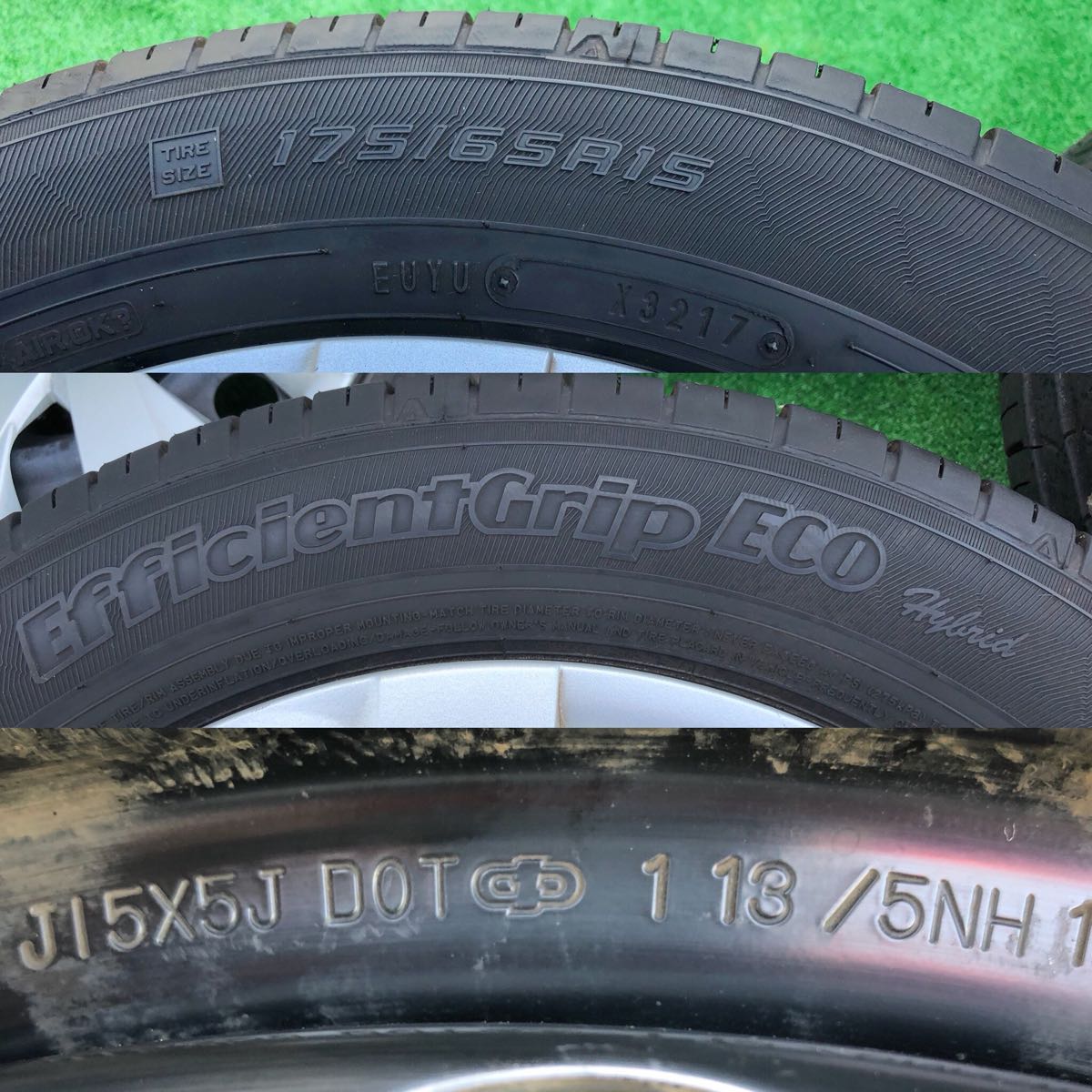 トヨタ 純正15インチホイール 5J☆GOOD YEAR175/65R15 4本☆アクア 