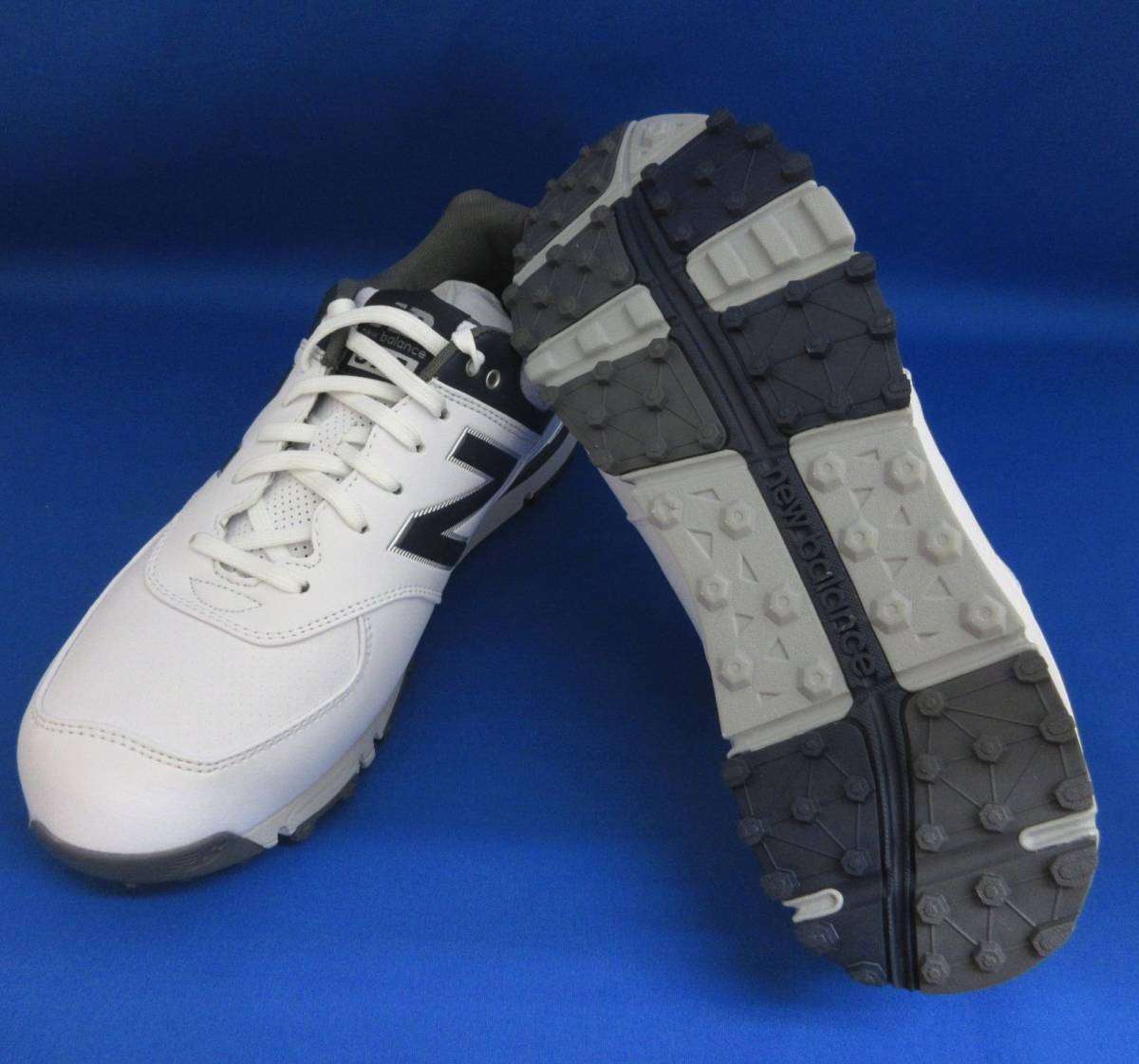 ニューバランス SL NBG574WN ゴルフシューズ US8 白/紺 4E 26cm スパイクレス new balance ホワイト/ネイビー 激安 USモデル