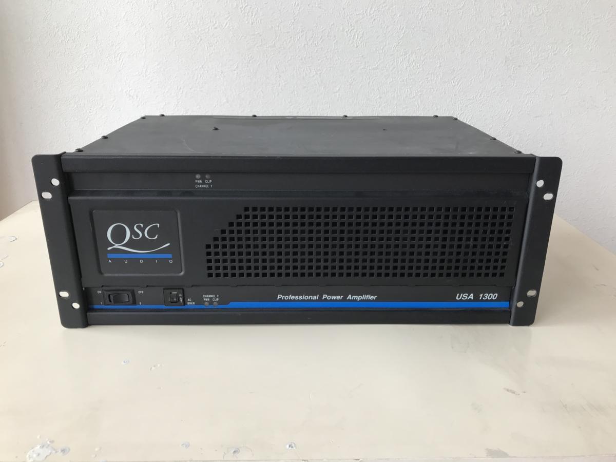 ○QSC USA1300 ② パワーアンプ 1300W 出音 動作OK/PA/音響 QSC USA