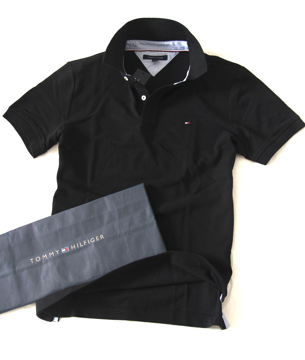 【HOT，定番】 LA購入 TOMMY HILFIGER トミーヒルフィガー 本物 日本未発売/US企画 フラッグ刺繍 ポロシャツ XL/黒ブラック US正規品(半袖シャツ)｜売買されたオークション情報、yahooの商品情報をアーカイブ公開 男性用
