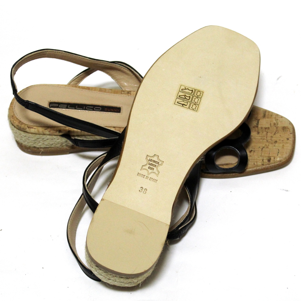 ☆新品 PELLICO SUNNY ペリーコサニー スクエアトゥ サンダル (38