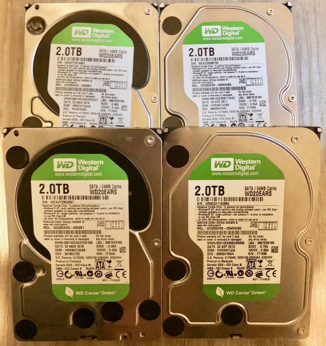 WD20EARS Western Digital HDD 2TB 未使用 WESTERN DIGITAL WD20EARS