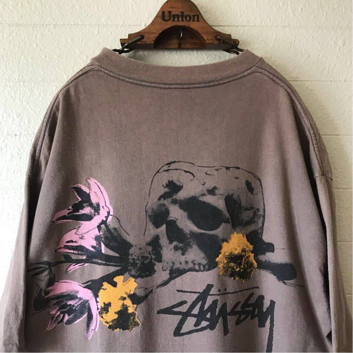 激レア 80s stussy【beauty and the beast 】フラワー&スカル 
