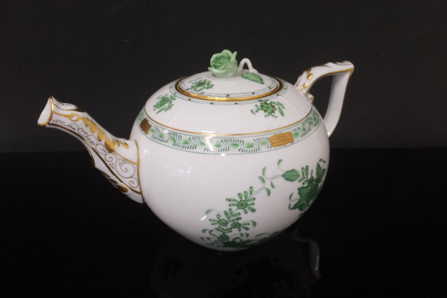 FY8☆陶磁 美品 HEREND ヘレンド インドの華 4点セット FV ポット