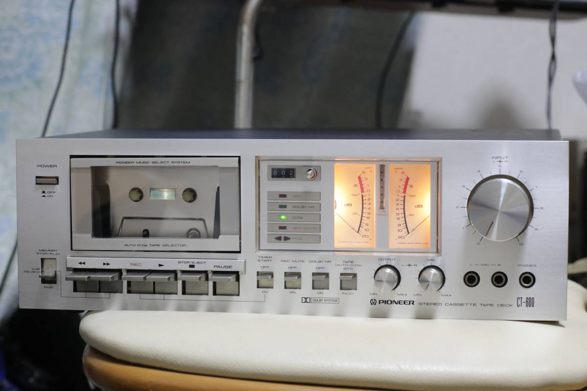美品・動作品】 Pioneer CT-600 カセットデッキ 再生、録音OK 美品