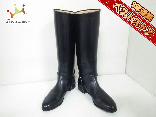 タニノクリスチー TANINO CRISCI 靴 ロングブーツ 35 1/2 レザー 黒